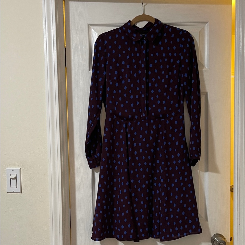 Banana Republic Purple Polka Dot Dress